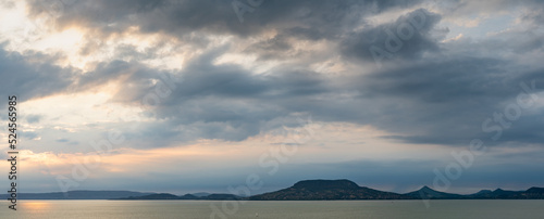 beautiful panorama with lake Balaton