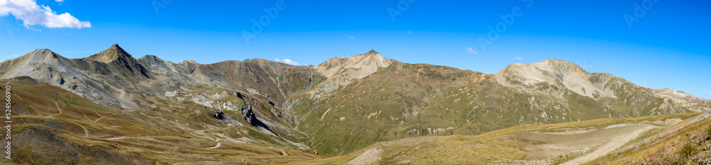 Landscape of mountains in Livigno, Italy, near Switzerland