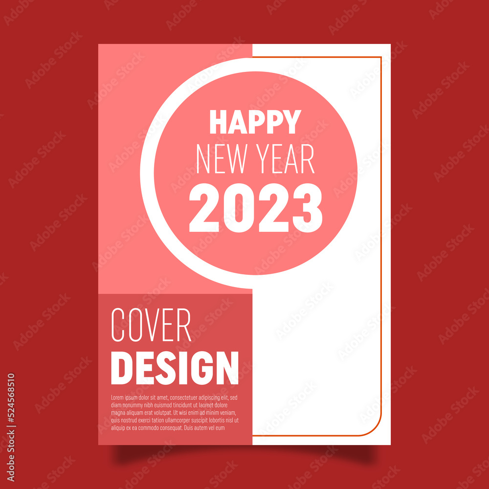 Vector book cover design template for new year celebration Vector book cover design template for new year celebration