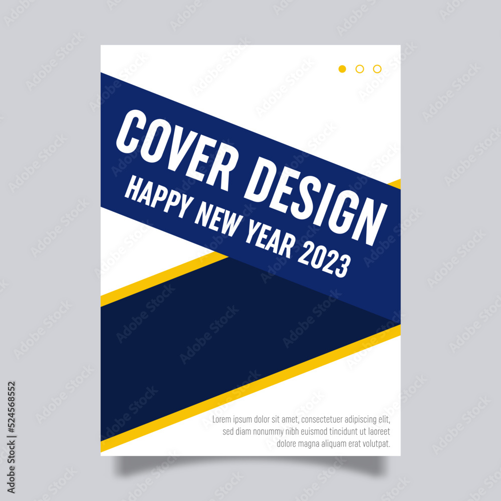 Vector book cover design template for new year celebration Vector book cover design template for new year celebration