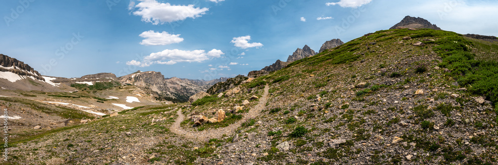 Panorama of Trail Turning On The Way to Avalanche Divide