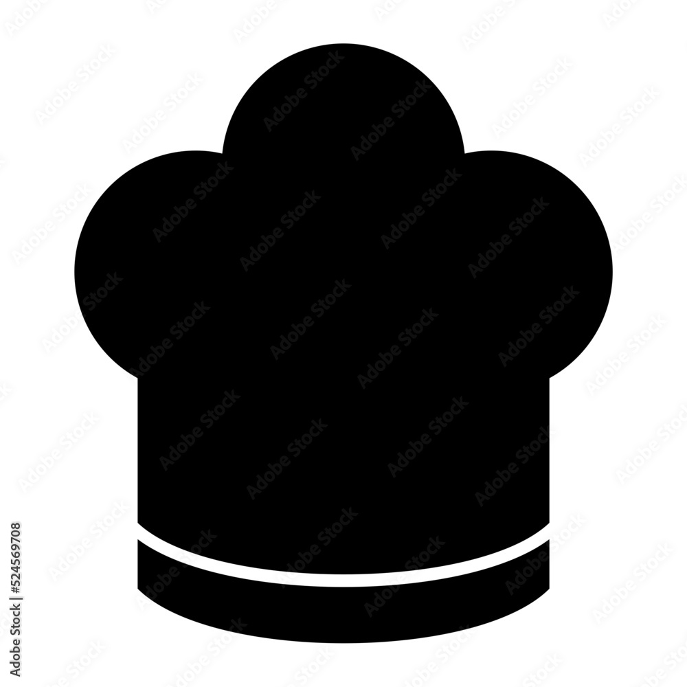 Chef Hat Glyph Icon Chef Hat Glyph Icon