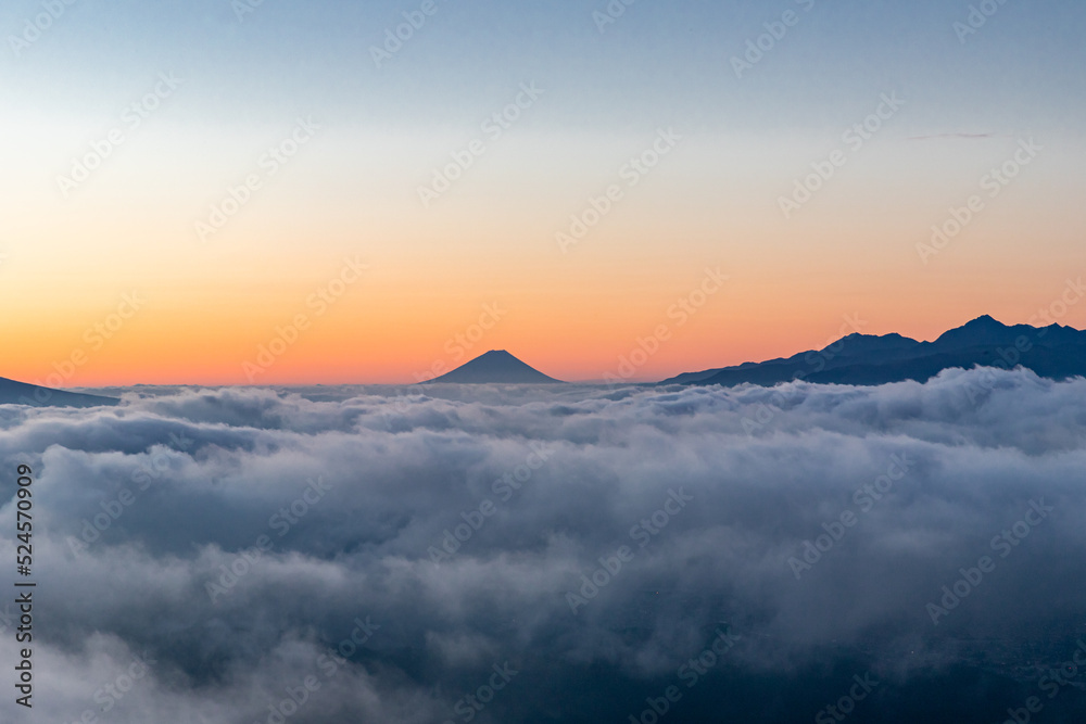 高ボッチ高原から臨む富士