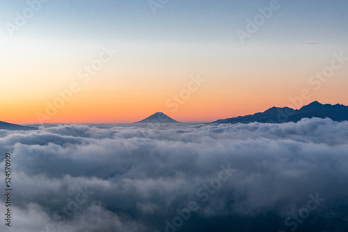 高ボッチ高原から臨む富士