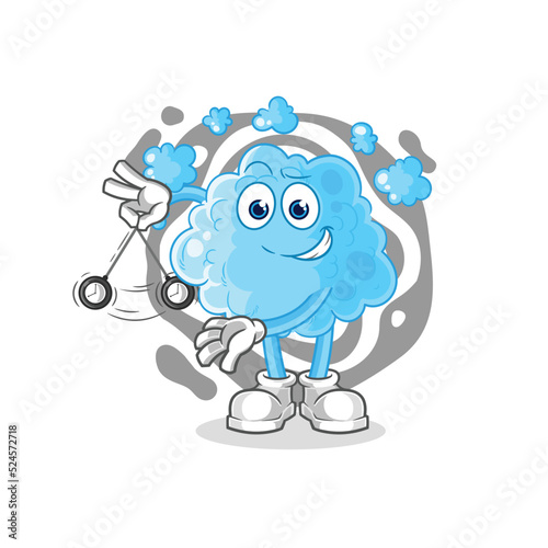 foam hypnotizing cartoon. cartoon mascot vector