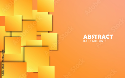 Abstract geometric square orange color background