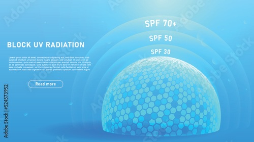 Block UV radiation concept