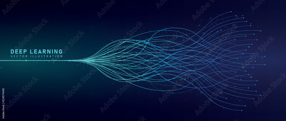 Deep learning visualization Stock Vector | Adobe Stock