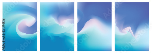 Colorful abstract geometric background. Liquid dynamic gradient waves.