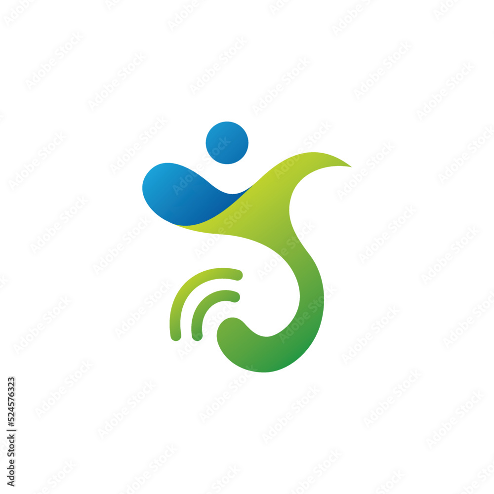 abstract logo design with people abstract logo design with people