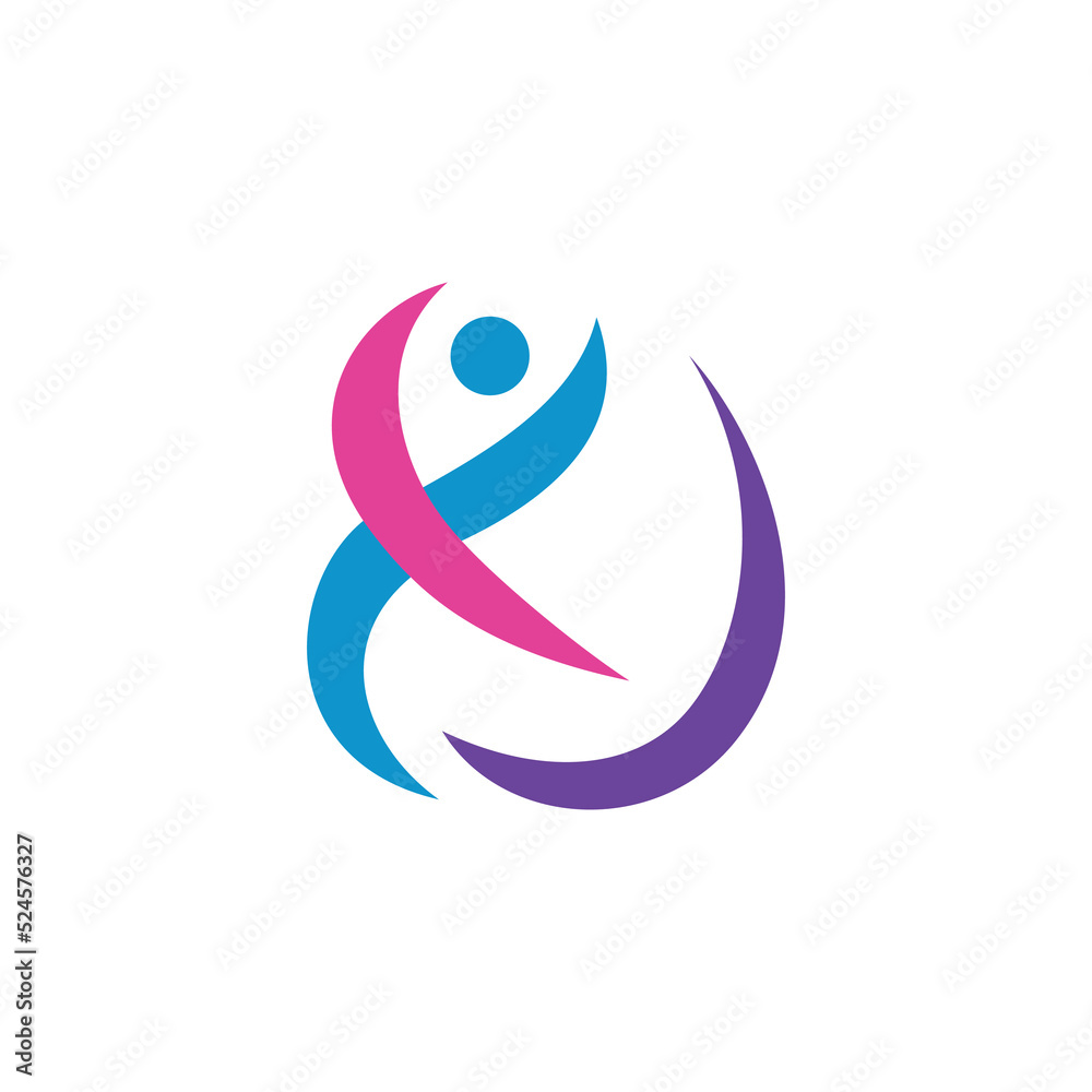 abstract logo design with people abstract logo design with people