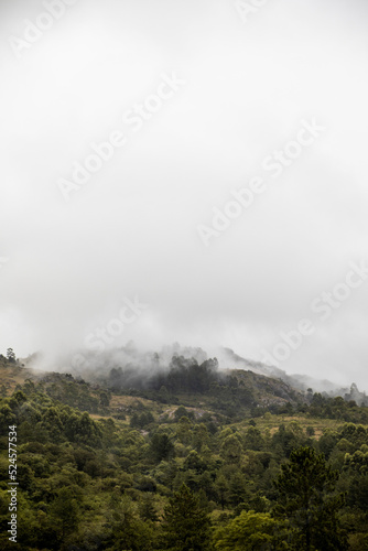 clouds over the mountains