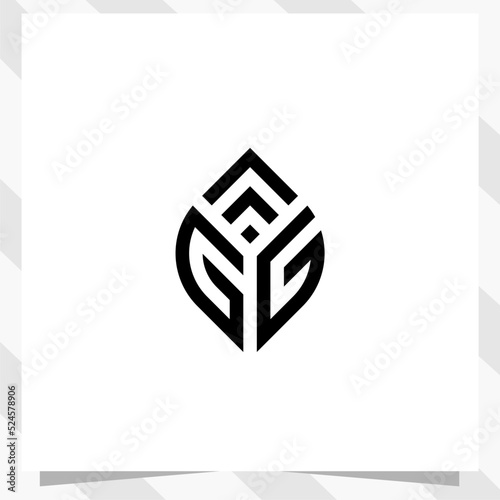 Letter gg logo template