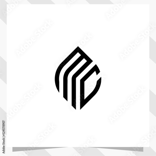 Letter mc cm logo template