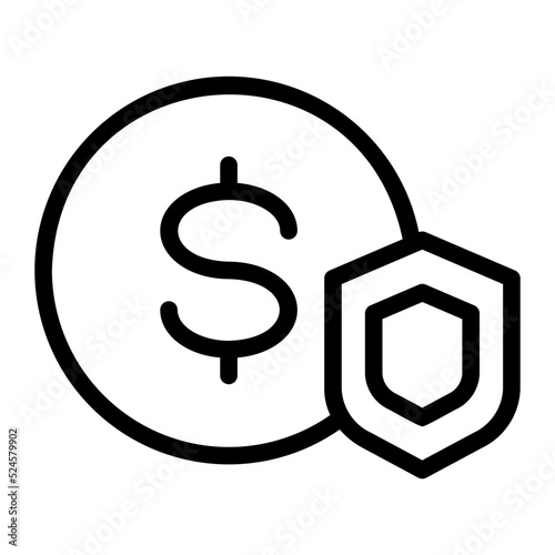 insurance money line icon