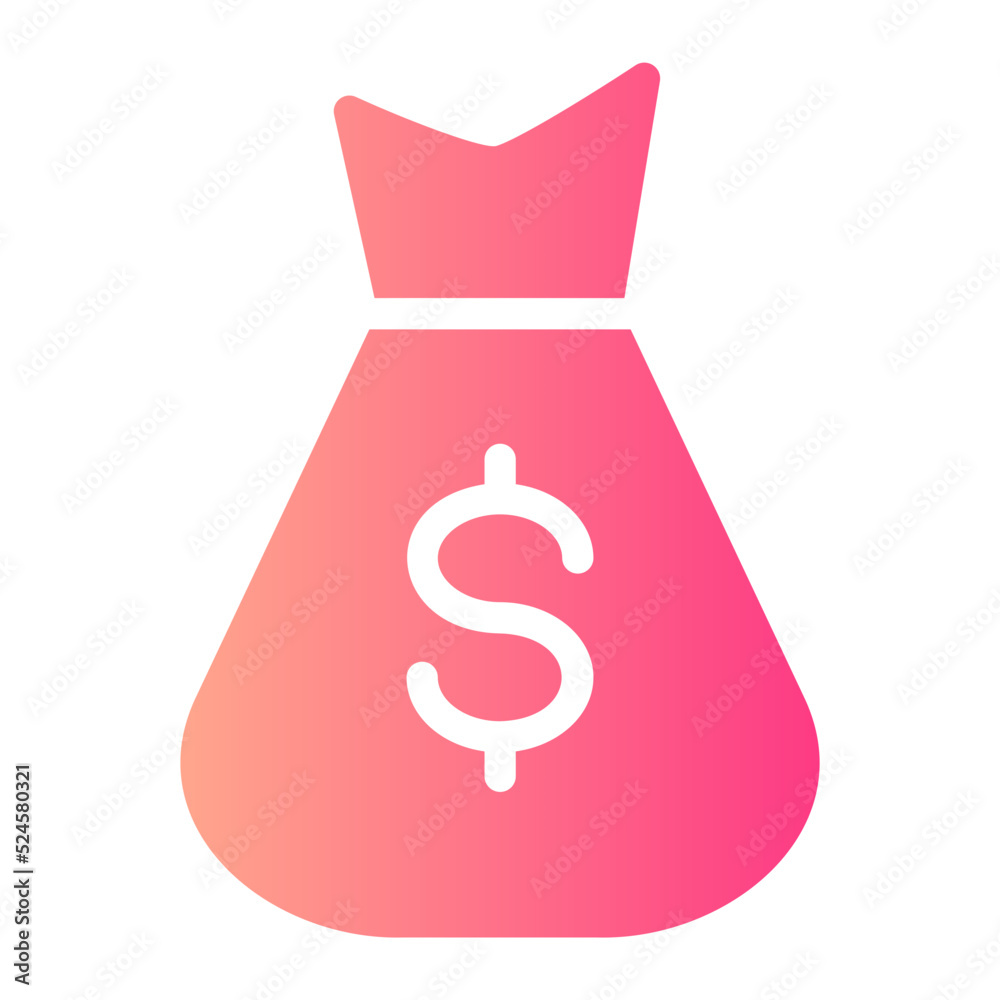money bag gradient icon money bag gradient icon