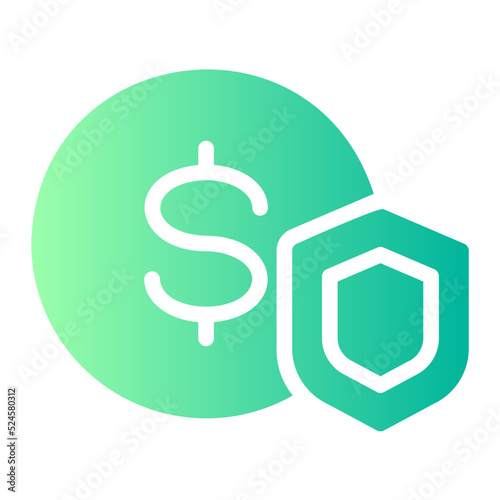 insurance money gradient icon