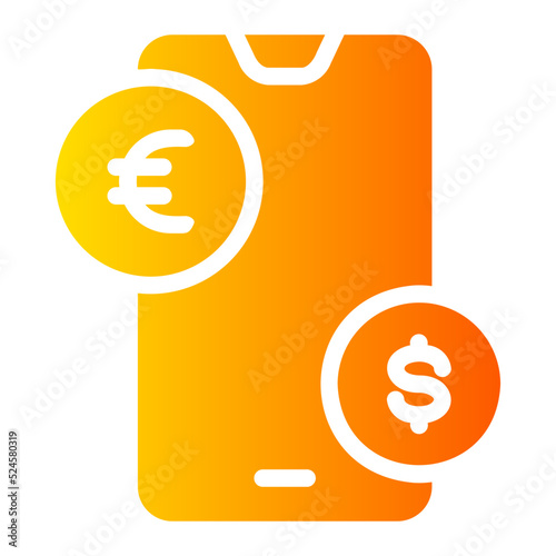 mobile banking gradient icon