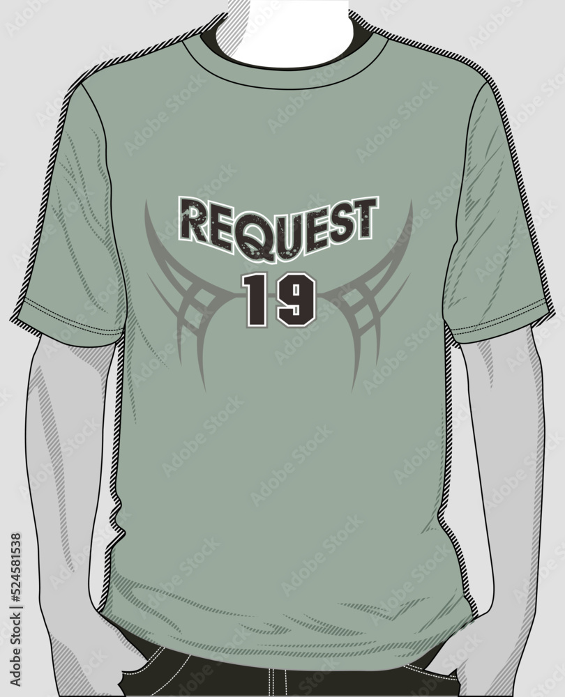 Young man t-shirt design for printing.boy trendy t shirt vecktor artwork design illustration for man