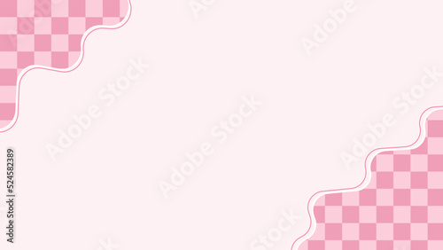 Aesthetic minimal cute pastel pink wallpaper with abstract checkers, checkerboard decoration backdrop illustration, perfect for wallpaper, backdrop, postcard, background, banner