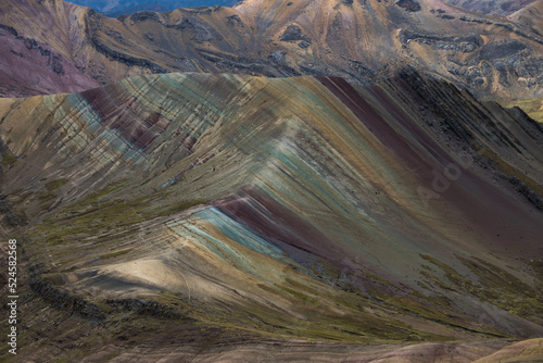 Vinicunca, Cusco Region, Peru. Montana de Siete Colores, or Rainbow Mountain.
 photo
