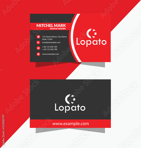 modern and clean  business cardtemplate photo