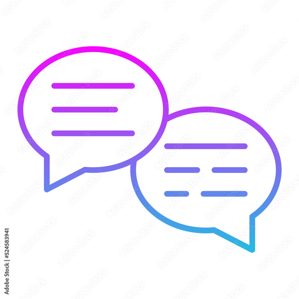 Chat Line Gradient Icon Chat Line Gradient Icon