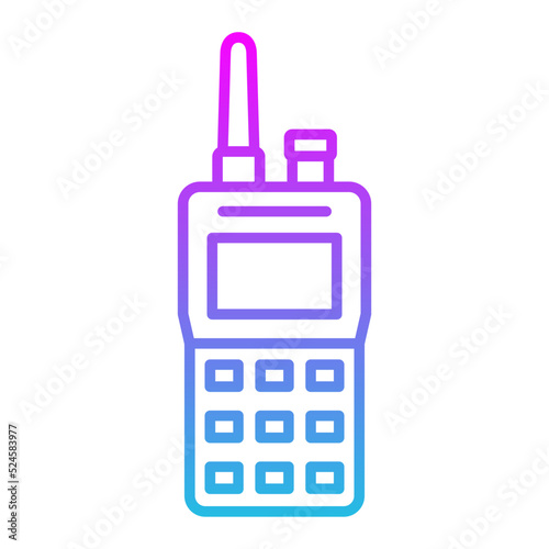 Walkie Talkie Line Gradient Icon