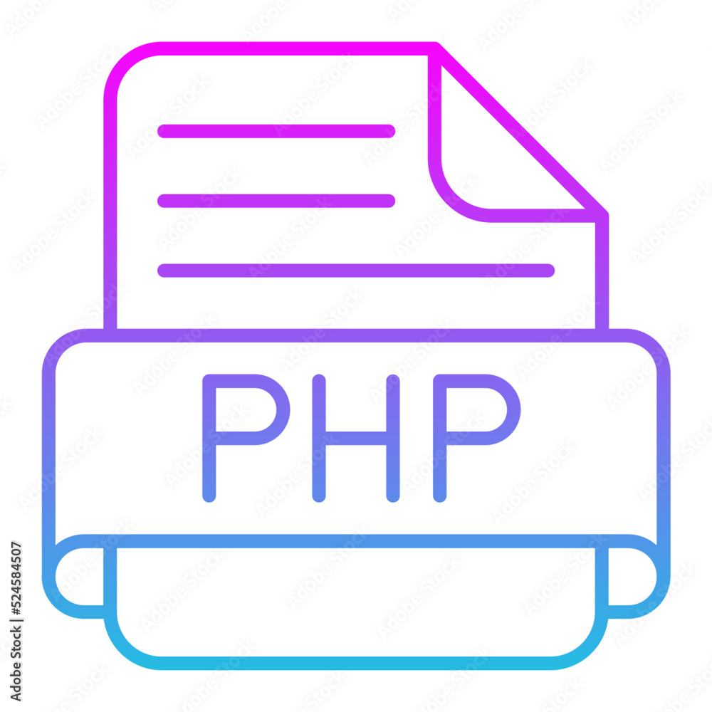 Php Line Gradient Icon Php Line Gradient Icon