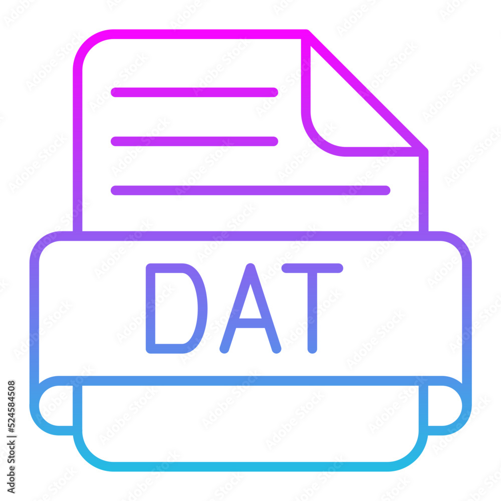 Dat Line Gradient Icon Dat Line Gradient Icon