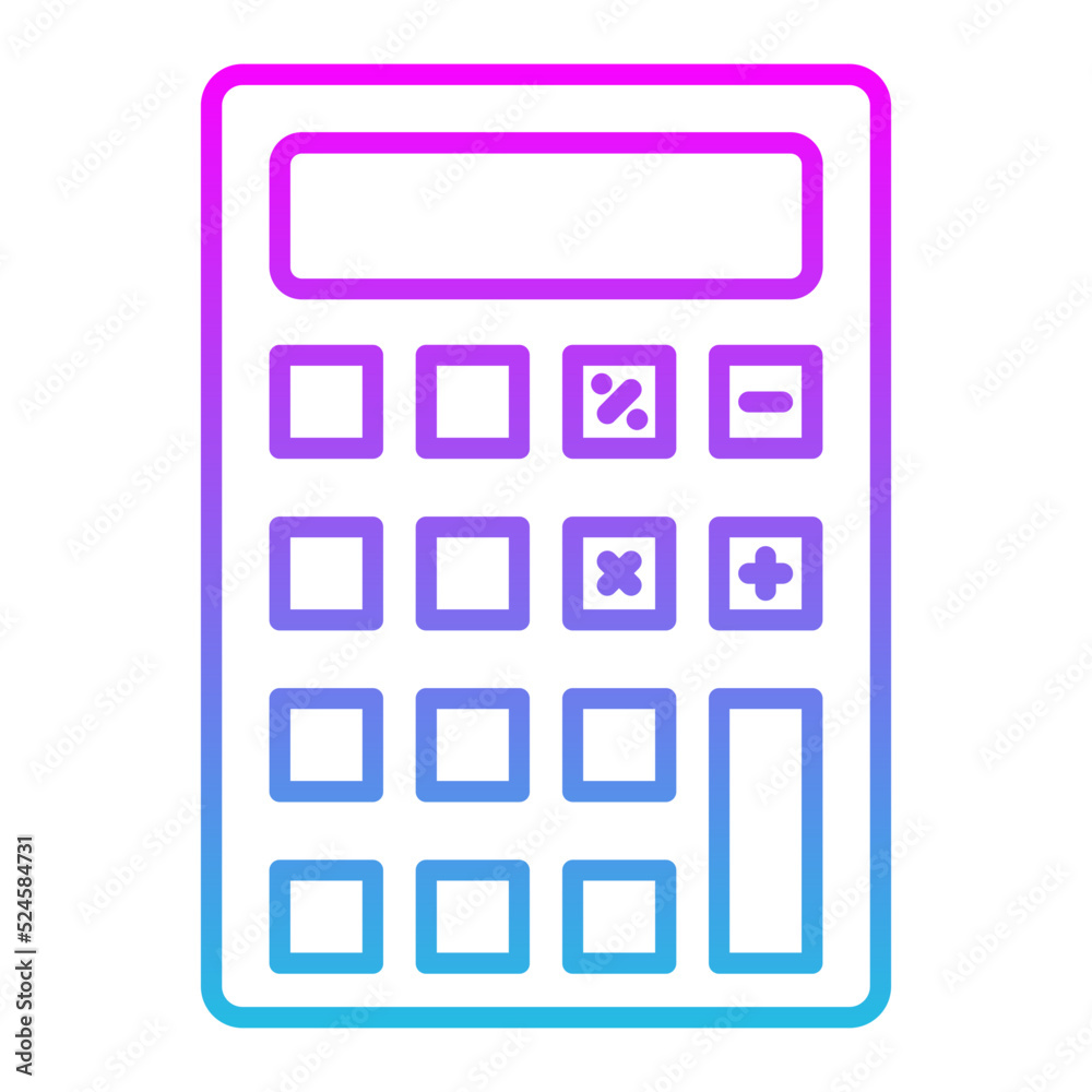 Calculator Line Gradient Icon Calculator Line Gradient Icon
