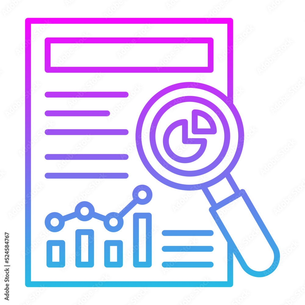 Research Line Gradient Icon Research Line Gradient Icon