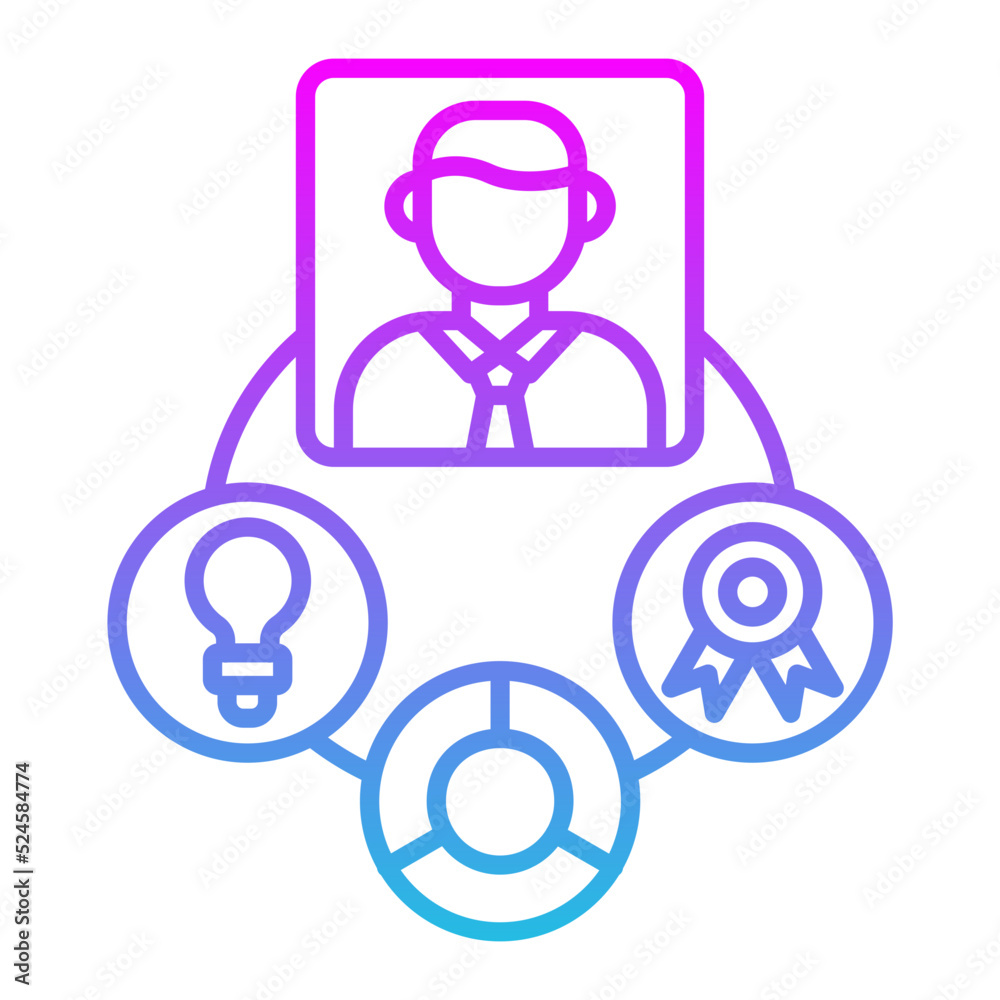 Skills Line Gradient Icon