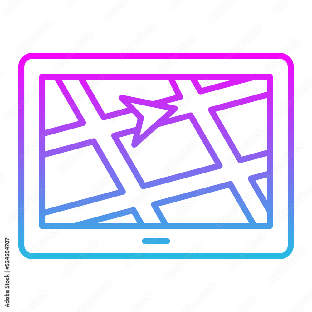 Gps Line Gradient Icon Gps Line Gradient Icon