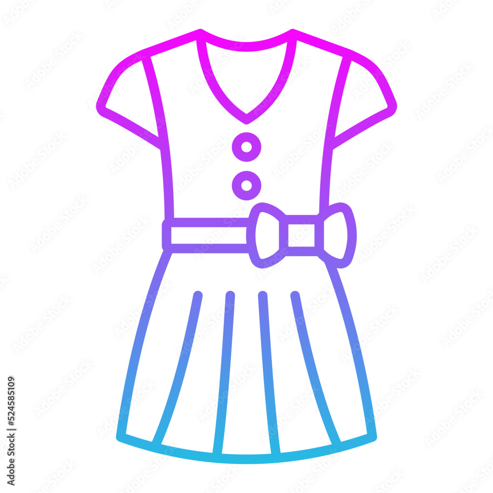 Dress Line Gradient Icon Dress Line Gradient Icon