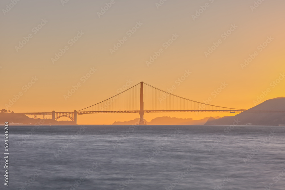 San Francisco Landmark Backlit During Sunset San Francisco Landmark Backlit During Sunset