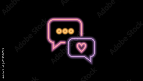 Instagram icons for highlights in neon style for instagram account, reviews