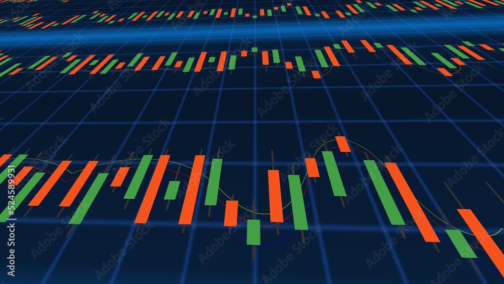 stock market graphs. financial candlestick chart illustration, financial report. stock market graphs. financial candlestick chart illustration, financial report.