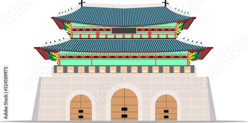 Photography gwanghwamun gate gyeongbokgung palace in seoul south korea