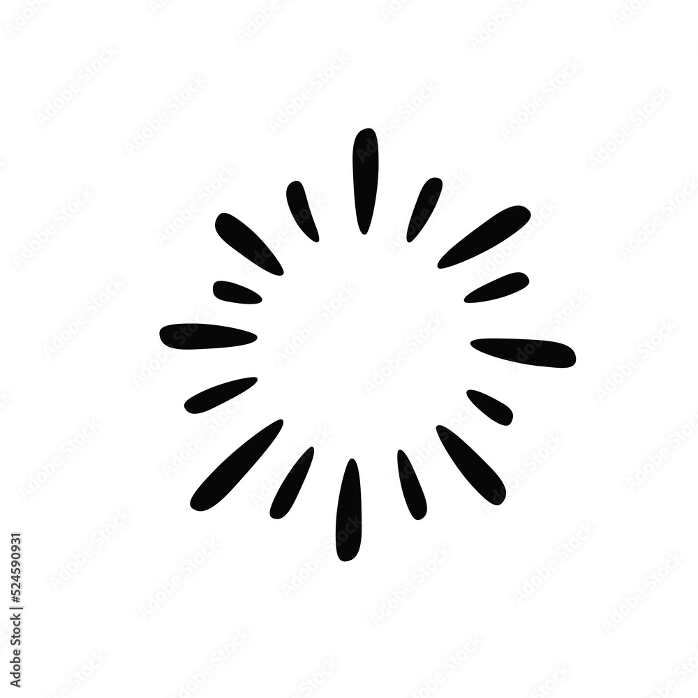 hand drawn diffused light vector isolated on a white background hand drawn diffused light vector isolated on a white background