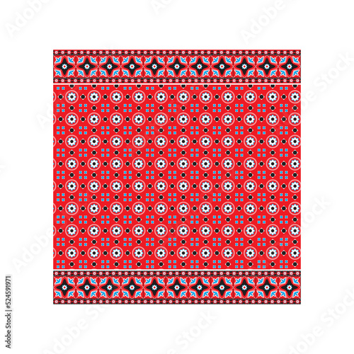 ajrak designed a seamless pattern fabric vector.