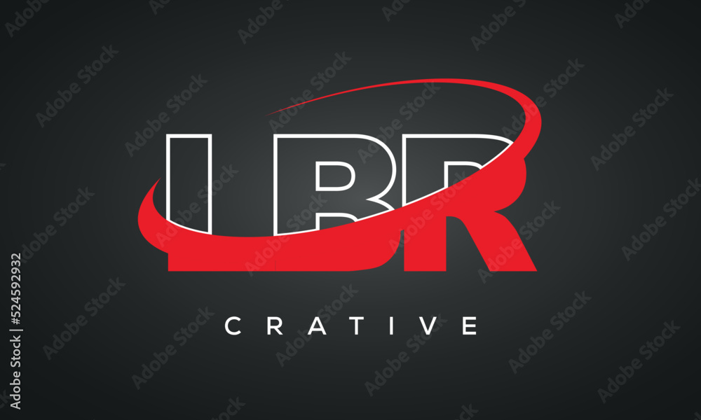 LBR letters typography monogram logo , creative modern logo icon with 360 symbol