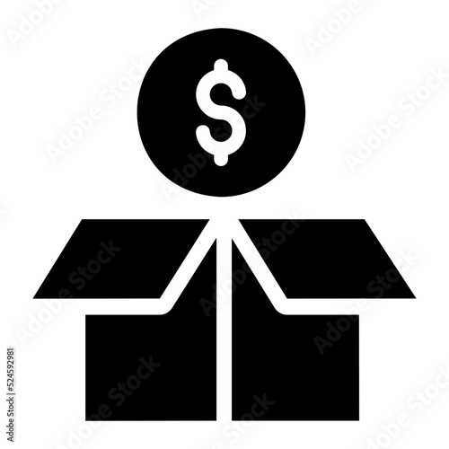 cashback glyph icon