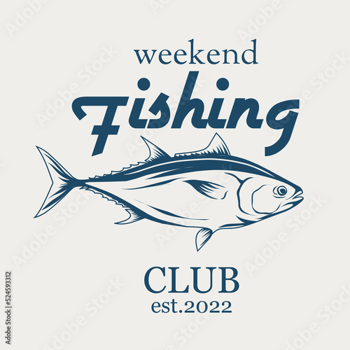 illustration vector of fishing perfect for print,apparel,etc.