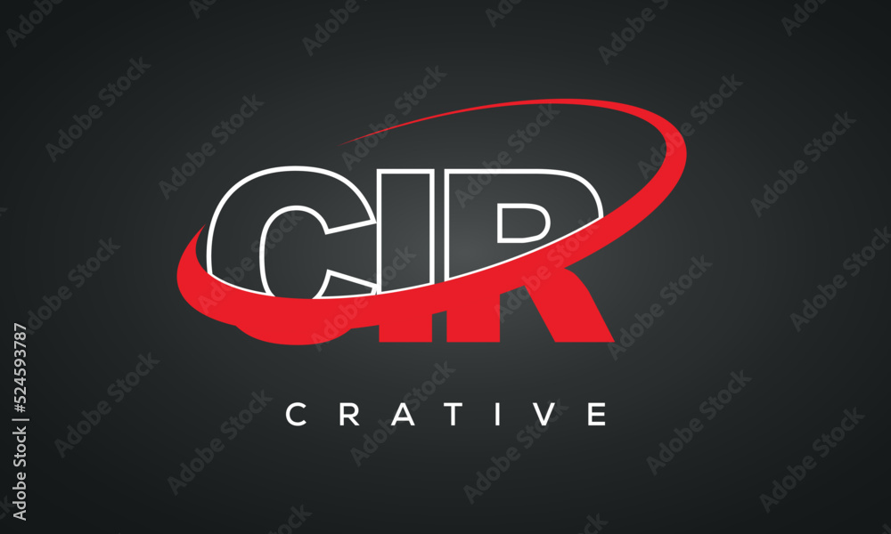 CIR letters typography monogram logo , creative modern logo icon with 360 symbol