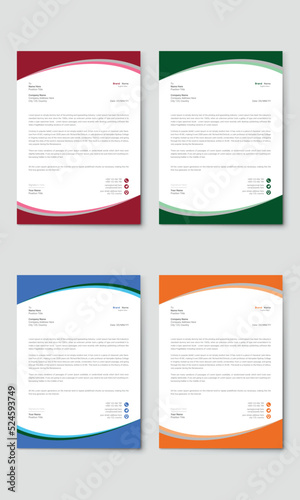 Abstract Letterhead Design Modern Business Letterhead Design Template