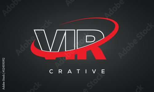 VIR letters typography monogram logo , creative modern logo icon with 360 symbol