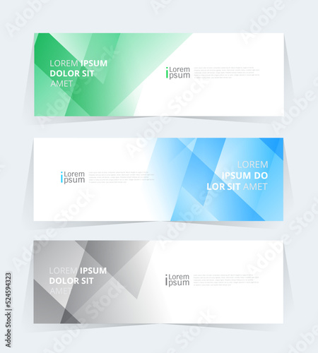 Geometric banner design with Vector presentation template.