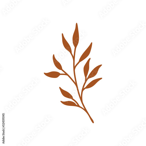 Wallpaper Mural hand painted leaves for decoration in minimalist style Torontodigital.ca