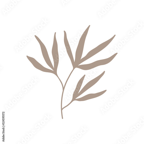 Wallpaper Mural hand painted leaves for decoration in minimalist style Torontodigital.ca